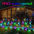 BeHiller Hummingbird Outdoor,2PACKS 12LED Hummingbird Hummingbird Solar Lights Swaying Firefly for Path Decor,Unique