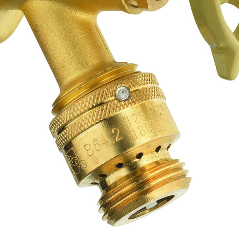 Vacuum Breaker Hose Bib Backflow Preventer, 3/4 Inch, Brass, Homewerks Worldwide VACBFPZ4B