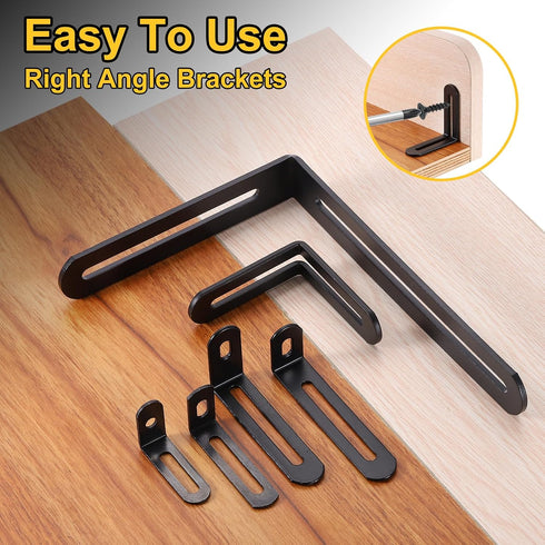 20Pcs 2.87"x0.94"x0.59" (73x24x15mm, uxcell L-Shaped Brackets Corner Brace, Corner Bracket Shelf Bracket Right Angle