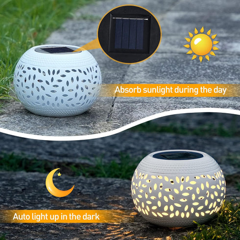 JMEXSUSS Solar Lanterns Outdoor Waterproof, LED Lanterns Decorative Outdoor, Lights Solar Table Lamps for Outside Patio
