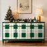 17.5in 23ft ReWallpaper Vintage Tartan Wallpaper Peel and Stick Waterproof Green Plaid Checkered Wallpaper Removable