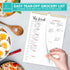 Decorably Weekly Meal Planner with Grocery List - 52 Tear-Off Sheets Refrigerator Meal Planner, 8.5x11in Magnetic