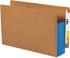 Smead End Tab File Pocket, Extra Wide Legal Size, 3-1/2" Expansion, Redrope with Blue Gusset