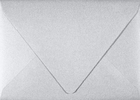 LUXPaper 4Bar A1 Contour Flap Invitation Envelopes | Silver Metallic | 3 5/8" x 5 1/8" | 80lb. Text | 50 Qty
