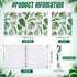 Colarr 4 Pcs Cute Mini Eucalyptus Leaves Binders, 5.5 x 8.5 Three Ring Decorative Hardcover