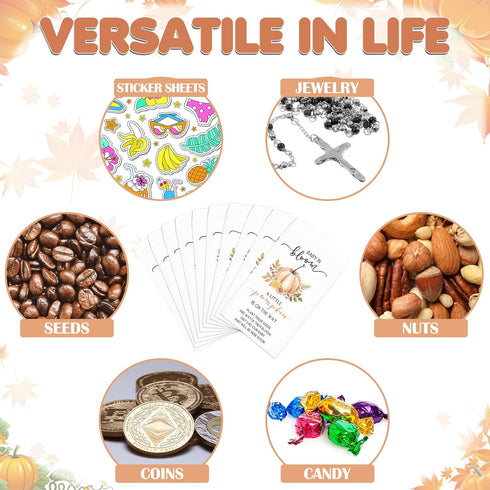 Fumete 100 Pcs Baby Shower Packet Favors - Pumpkin Self Adhesive Kraft Packets for Baby Shower Party Gifts