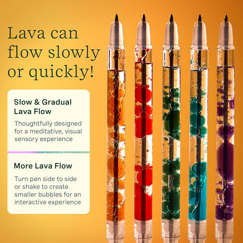 Set, 10-Pack 0.5mm Lifelines Scented Lava Gel Pen (Multi-Color) - Colored Gel Pens Infused with Scented Essential Oil