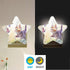 Burbuja 0.2W Kitten Chasing Butterflies in Lavender LED Night Light Plug into Wall Star-Shaped Nightlight Dusk to Dawn