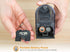Bostitch Office Battery Pencil Sharpener, Hinged Tray, Colored Pencil Compatible, Black (BPS2-BLACK) and Blue