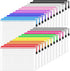 Smarpau Zipper Pouch, 24 Pack, 12 Colors, 13.3" x 9.4", Plastic Waterproof Mesh Bags for Organizing, Travel, Office,
