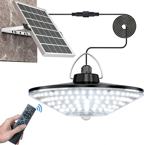 Latband Solar Shed Light 198LED 1200LM Solar Powered Motion Sensor Light, 5 Modes