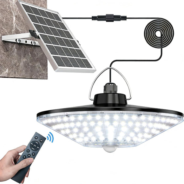 Latband Solar Shed Light 198LED 1200LM Solar Powered Motion Sensor Light, 5 Modes