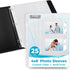 Dunwell 4x6 Photo Sleeves for 3-Ring Binder, 25 Pack for 100 Pictures, Acid-Free Poly Refill Pages