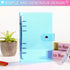 Outus 3 Pieces Clear A6 Binders - Colorful Soft PVC 6-Ring Binder Cover for Office (Rainbow, Blue, Pink)