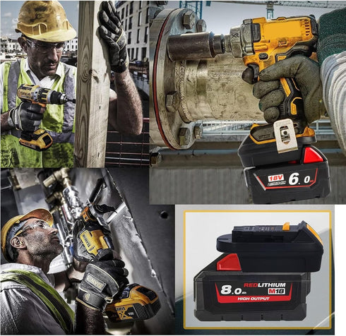 Battery Adapter Converter for Milwaukee to Dewalt Battery, Converts Milwaukee M18 18V to Dewalt 20V Lithium