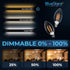 BlueStars 12-PACK B10 E12 LED Bulbs, DIMMABLE 4W 2700K Warm White, 40W Equivalent, 440 Lumens for Ceiling Fan,