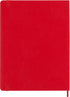 Moleskine Classic Notebook - Soft Cover, XL (7.5" x 9.5") Ruled/Lined, Scarlet Red, 192 Pages