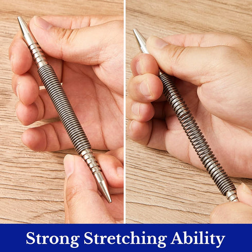 2 Pieces Spring Loaded Nail Set, Hammerless Trim Combination Tool Kit with 1/32 Inch to 4/32 Inch Tools for Carpentry