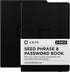 CRYO Crypto Seed Phrase Storage Notebook - Waterproof Stone Paper Book for Cryptocurrency Recovery Phrase Password