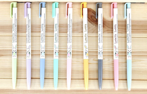 Xeno Lunatic Lunny 0.38mm Slim Ball Point Pen, Dozen Box 12 Pcs, Made in Korea (Blue 12pcs)
