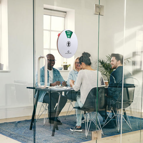 STATUS SPINNER Out of Office Wheel Sign for Door, Large 6 Options Office Status Sign, Out to Lunch
