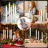 10 10 Inch Rossesay Pcs LED Flameless Taper Candles with String Light and Remote Ivory Battery Powered Flameless