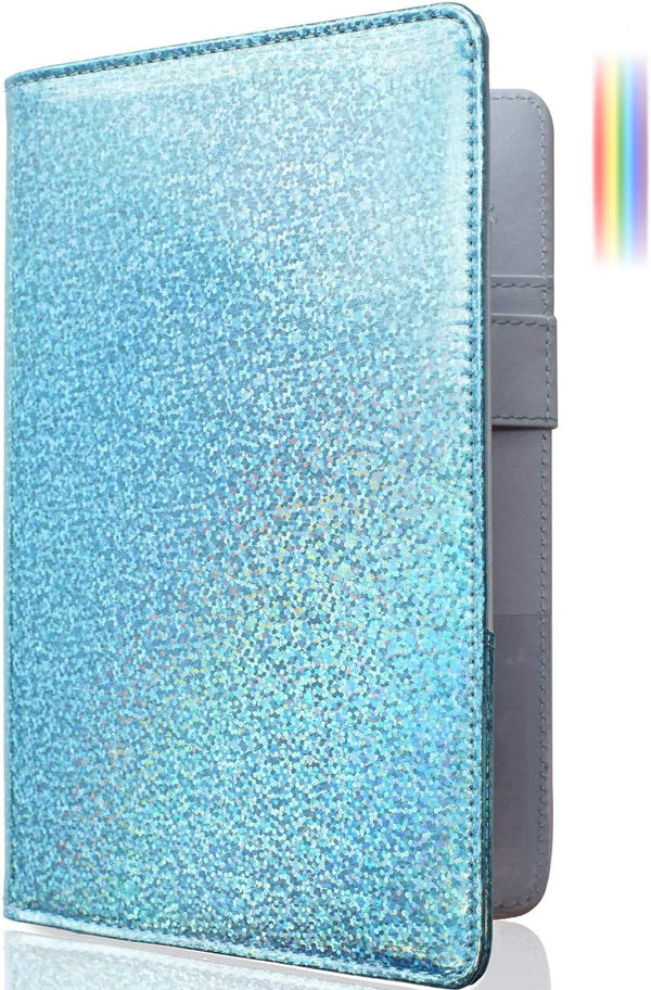 Mymazn Holographic Glitter Waitress Book Organizer for Server Wallet, Guest Check Book Serving, Glitter Blue