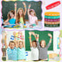 JUNEBRUSHS 64pcs Motivational Silicone Bracelets, Bulk Colored Inspirational Rubber Wristbands for Student Teacher Gifts