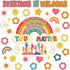 Retro Bulletin Board Decorations Groovy Classroom Decor 35Pcs Everyone is Welcome Positive Motivational Inspirational
