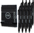 Loddie Doddie 12 Pack Black Gel Pens - 0.7 mm Medium Point Smooth Writing Retractable, No Bleed Non Smudge