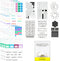 Ultimate Productivity Stencils & Stickers by Sunny Streak - x20 Sheets Planner Stickers, x6 Stencils, Goals