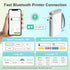 Label Maker Machine with Tape, P21 Bluetooth Label Printer, Wireless Mini Label Makers with Multiple Templates for Organizing Office Home, White