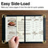 8.5 11 2 Pack 2 4 Restaurant Menu Covers x Menu Holder, Page View Faux Leather Menu Book with Clear PVC Sleeves |