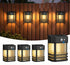 btfarm Solar Fence Lights, 4 Pack Motion Sensor Lights Outdoor, 3 Lighting