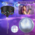YCCOKJJ 10RPM 6Inch 18 4 70s Disco Ball with Motor and Mirror Ball Plug/Battery Operated Disco Motor with LED Beads