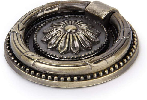 1.77 Inch Cabinet(6 Pack) YankMooM Antique Drawer Pulls Bronze Dresser Pull Rings Round Drawer Handles Vintage Cabinet