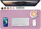 Dual Sided PU Leather Desk Pad, Non-Slip Mouse Pad, Waterproof Writing Mat for Office and Home, Pink+Purple