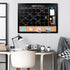 Board2by Monthly Chalkboard Calendar & Cork Board Combo, 18" x 24" Magnetic Board with Hanging Wood Frame