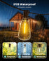 60FT 26+2 ST38 Bulbs, 2700K VIPAR Outdoor String Lights LED Patio Lights LED Waterproof with Shatterproof Edison