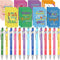 Funrous 32 Pcs Motivational Quote Pens, Inspirational Notepads Mini Journal with Ballpoint Pen Gift Set