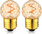 E26 Low Watt LED Amber Light Bulbs, 10W, 1W Mini Globe Edison, 2200K Warm White, 2 Pcs