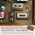 Cassette 1520 34 UNIC Retro Tape Business Card Holder Natural Walnut Wood Vintage Design, Holds Business Cards