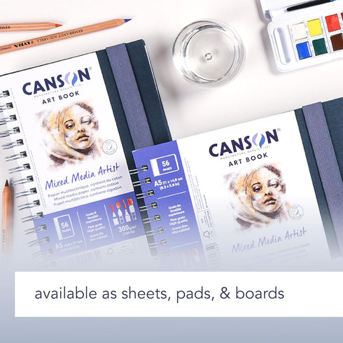 CANSON Art Book, Mixed Media Paper Notebook, 8.3x11.7 inches, White