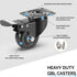 GBL 2" Heavy Duty Caster Wheels with Brakes, Set of 4, Up to 440Lbs, Silent Rubbered Trolley Wheels