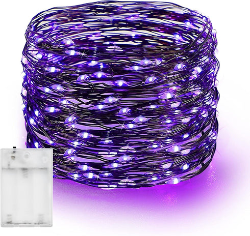 Dazzle Bright Fairy String Lights, 20 FT 60 LED Copper Wire, Battery Operated Waterproof Lights for Halloween Decor
