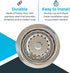 EZ-FLO Kitchen Sink Strainer with Flange and Slip Joint Nut, Stainless Steel, Standard Shank with 3-1/2 Inch Opening
