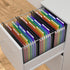 Plastic Expanding Hanging File Folders, 1/3-Cut Tab, 7 Pockets, Multi-Color Tabs, Large Capacity, Letter Size (6 PCS)