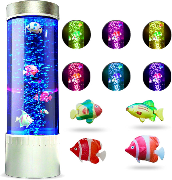 Brewish Bubble Fish Lamp | Desktop Sensory LED Bubble Lamps | 7