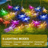 25.9 8 20 FT Dragonfly Solar String Lights, Modes Waterproof Multicolor Lights Outdoor, LED Solar Powered Dragonflies