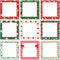 Whaline 9Pcs Christmas Sticky Notes, Red Green Christmas Elements Design for Holiday Home Office Classroom Supplies